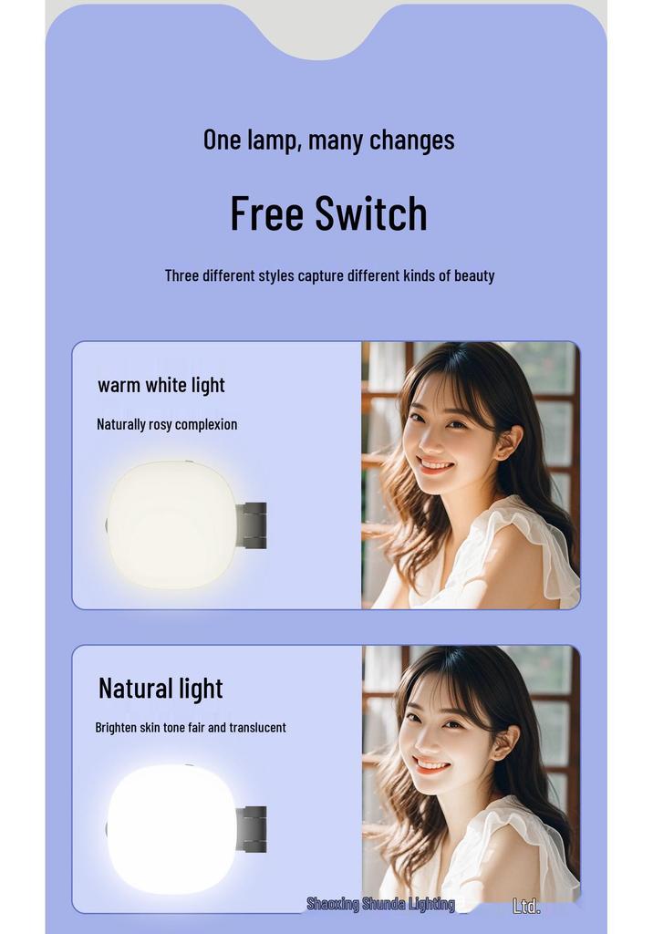 Magnetic Selfie Fill Light with Portable Makeup Mirror and Foldable LED for Photography