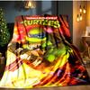 Ninja Turtles Adventure Blanket Flannel Throw for Sofa, Indoor, Camping, Living Room, Office, Chair, And Bed Soft Birthday Gift