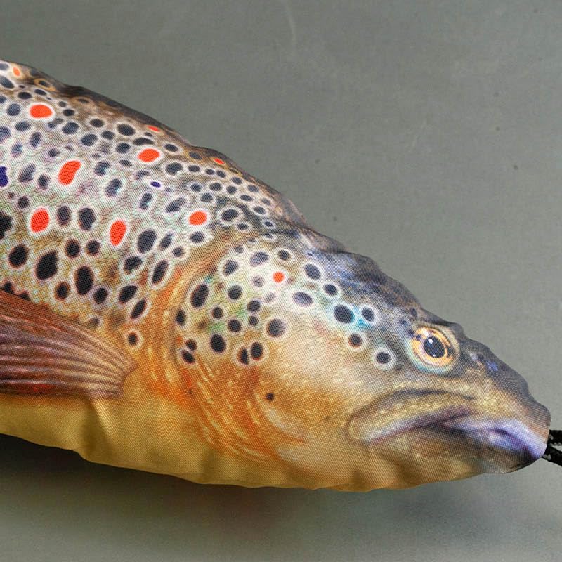 Dulton Fishes Brown Trout 70 Fish Cushion for Everyday Life Large Body Pillow Marine Life Nordic trutta FISHES Total Length 70cm Öring/Brown