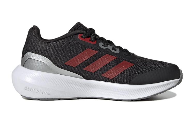 adidas Runfalcon 3.0 Fabric Slip Resistant Slip Resistant Low Top Kids' Running Shoes Black Red Kids' IE7252