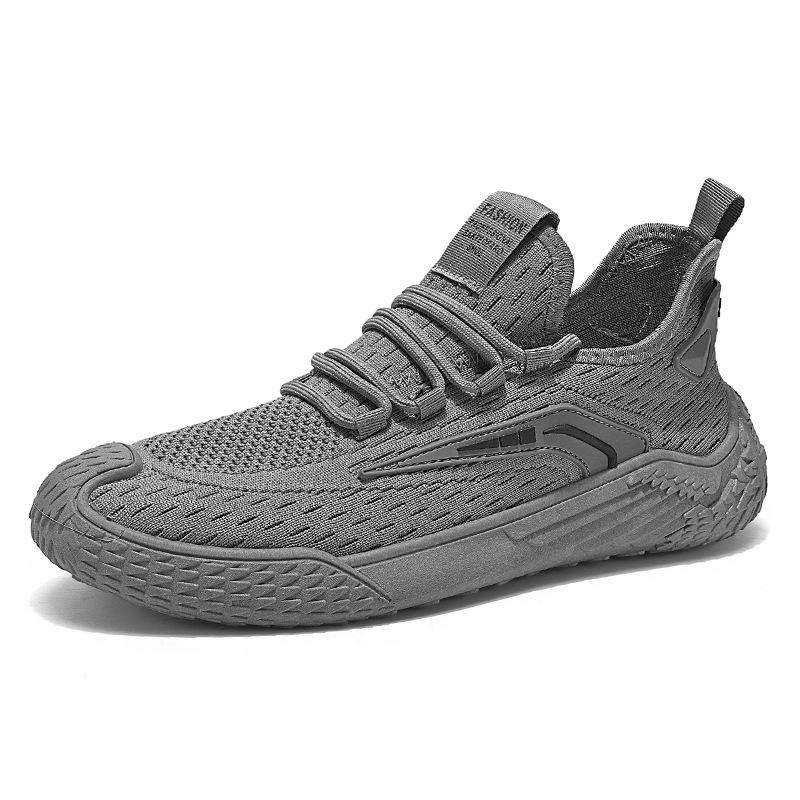 Kokosskor herrskor sommar nya andningsbara flugvävda meshskor herrarnas trend mångsidiga sportskor avslappnade löparskor