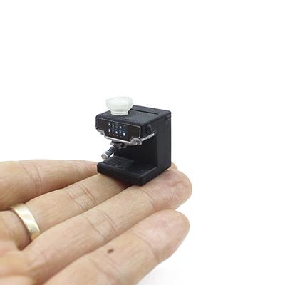 1:12 Scale Miniature Dollhouse Coffee Machine Accessories Dollhouse Miniature Coffee Machine Model Doll Furniture Play Mini Toy