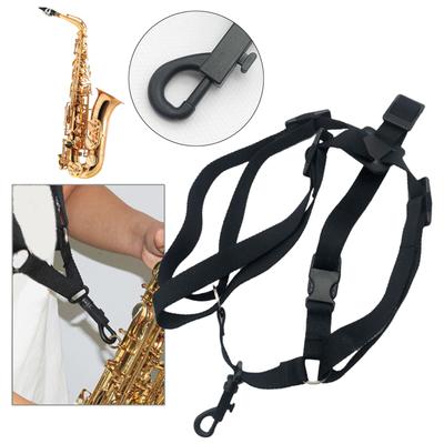 Double Shoulder Sax Strap Saxophone Neck Strap Adjustable Harness Professional Shoulder Harness No Stress On Neck
