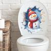 Wholesale of Cartoon Wall-breaking Christmas Snowman Festive Atmosphere Home Wall Beautification Stickers Self-adhesive for Export