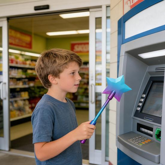 Card Holder Star Wand 3D Printed Tap-to-Pay Wand Contactless Credit Card Holder Fun Magical Payment Wand Gift for Kids Teens