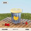 Double Wall Salad Cup Portable Leak Proof Oat Container With Fork&Handle Drain Fruit Cup Cute Breakfast Cup For Student