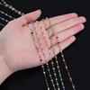 0.5M 1M 2.5mm Stainless Steel Chain Color Cube Square Glass Beads Chain for Jewelry Making DIY Boho Necklaces Bracelets Material