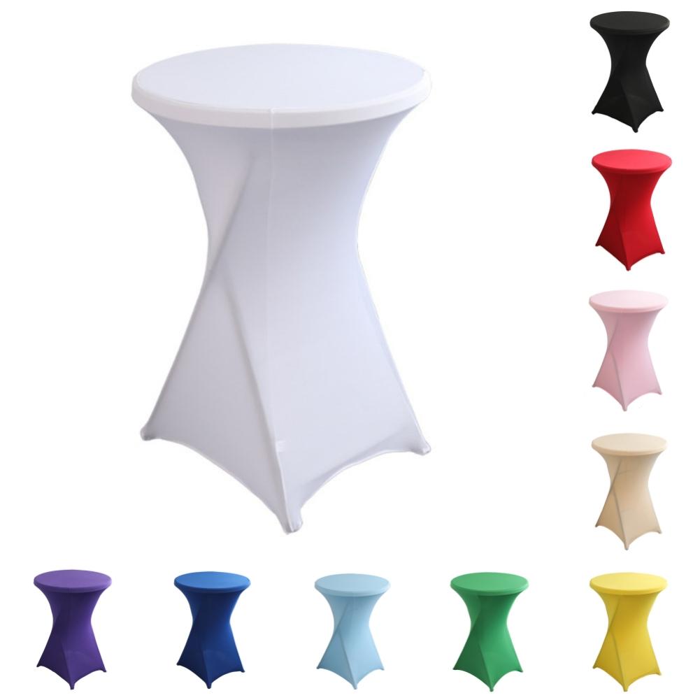 Cocktail Table Cover Stretch Tablecloth Height 110cm Round Diameter 80cm Four Way Stretch Spandex Bar 10 Colors