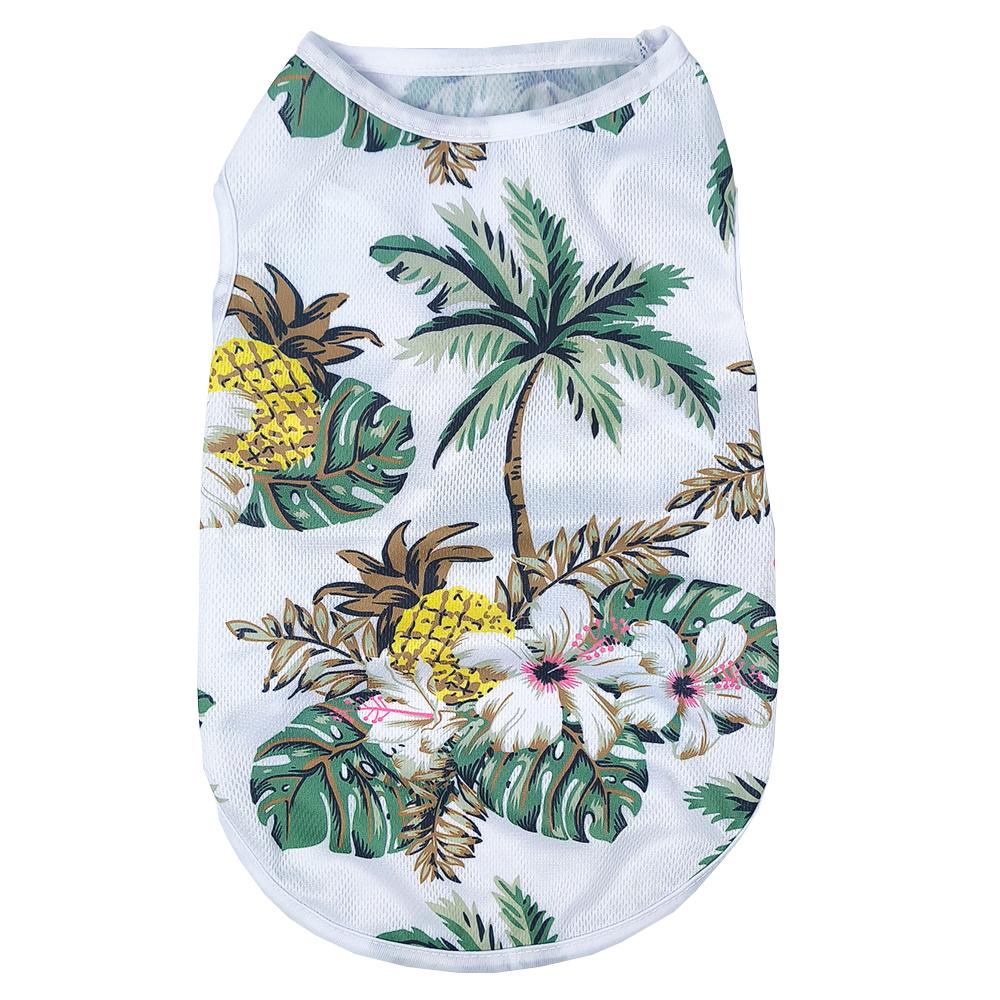 Hawaiian Beach Style Pet T-shirt For Small Medium Dogs Cats Summer Breathable Puppy Vest Clothes French Bulldog Yorkshire Coat