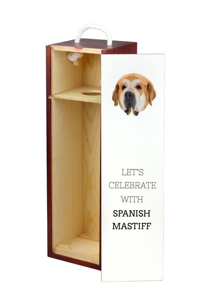Mastif Hiszpański - Geometryczne Pudełko Ze Zdjęciem I Napisem Na Wino Marki Art-Dog
