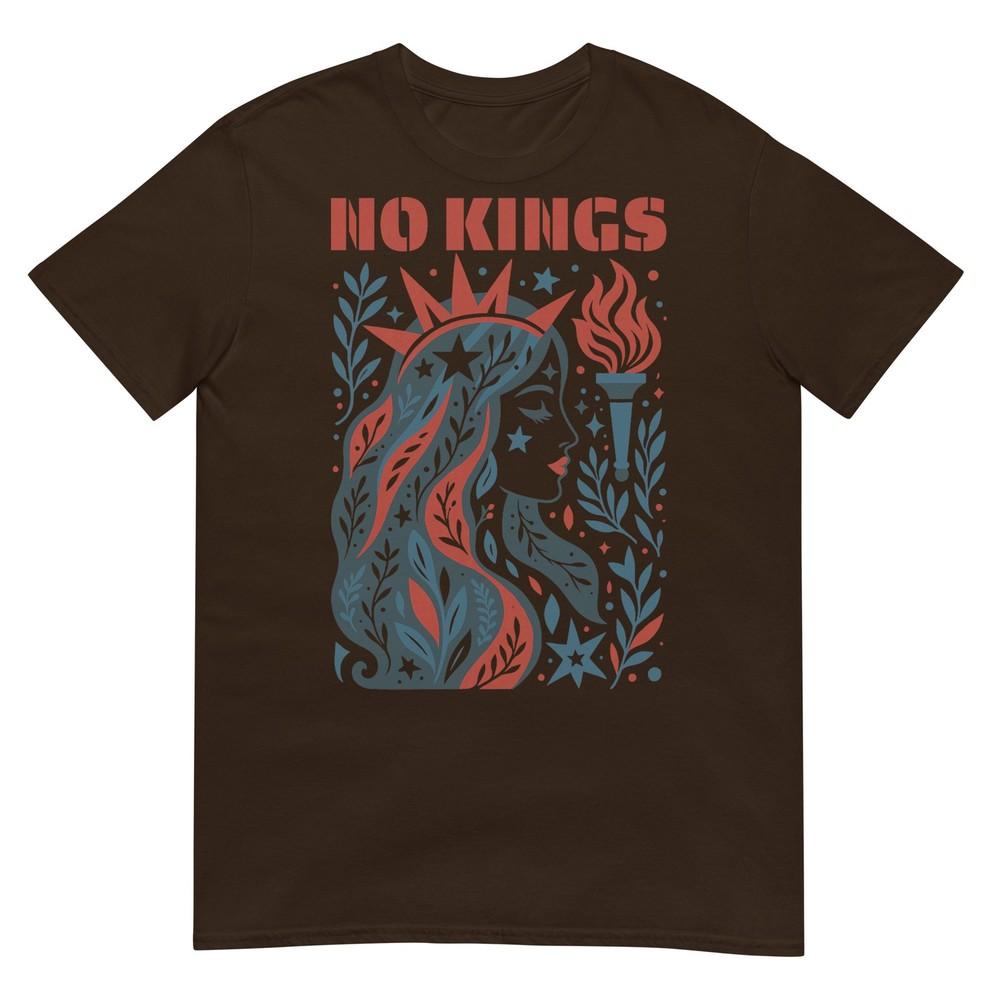 No Kings Retro Patriotic Unisex Liberty Art 4th Of July TShirt