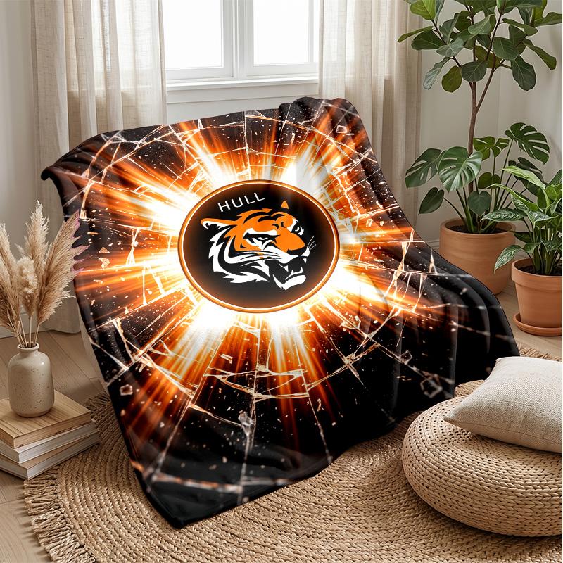 Hull City Football Print Flannel Blanket, Soft Warm Lightweight Throw Blanket for Sofa Bed Camping