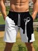 Summer Coconut Tree Pattern Swim Trunks for Men Fashion Beach Vacation 3D Printed Hawaiian Short Pants Loose Breathable Shorts