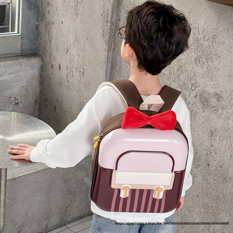 Kids Cartoon Bow Backpack - Cute, Lightweight, Double-Shoulder Bag for Kindergarten Boys & Girls