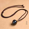 Tiger Eye, Obsidian & Amethyst Pendant Necklace – 16MM for Men