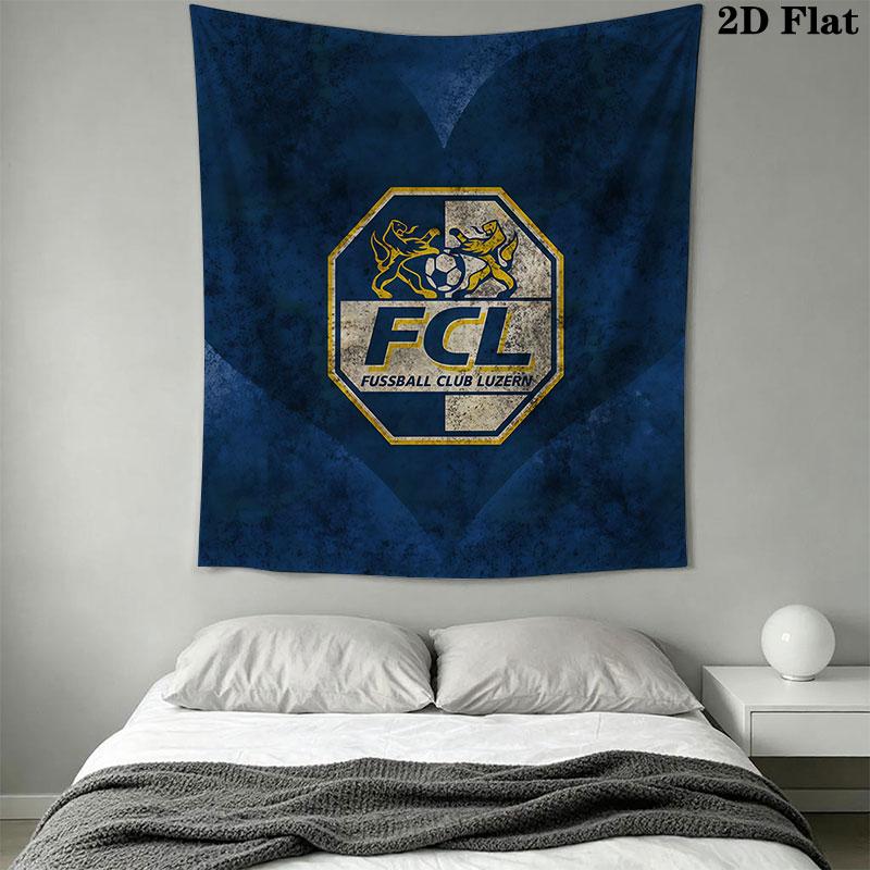 FC Luzern logo Wall Hanging Printed Fabric Blanket Decorative Tapestries for Bedroom Living Room Home Decor