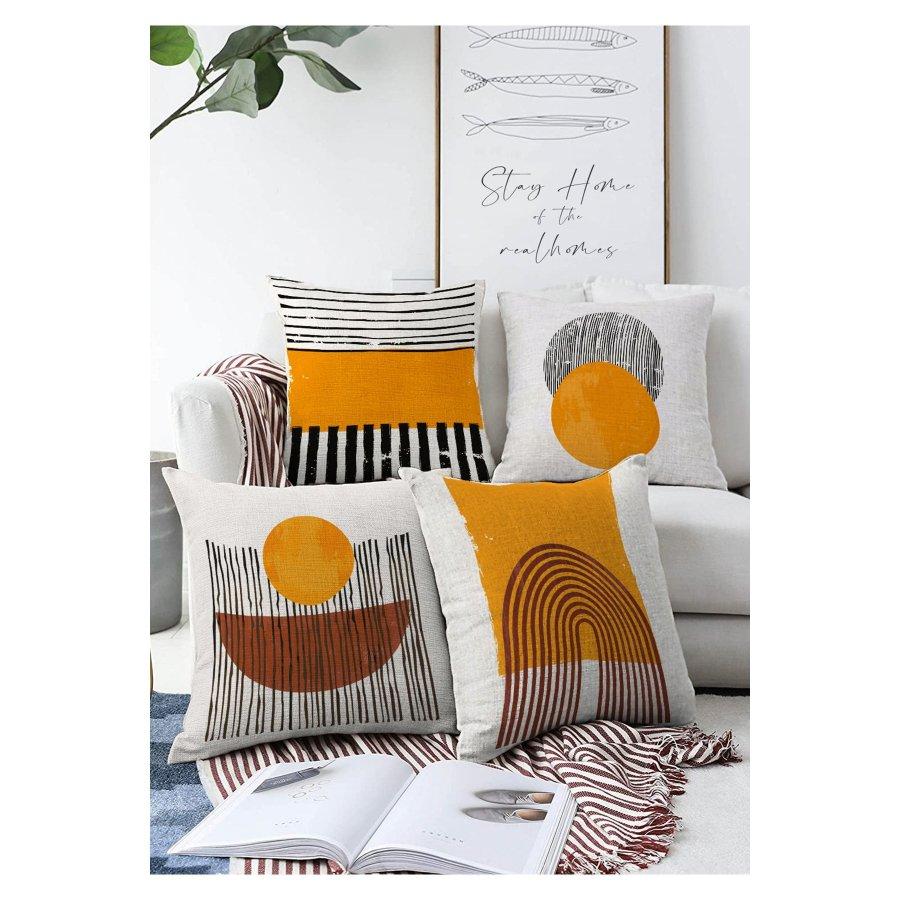 Set di 4 federe per cuscini stampate in digitale