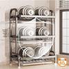 Multifunktionales Küchengeschirrtrocken- und Aufbewahrungsgestell