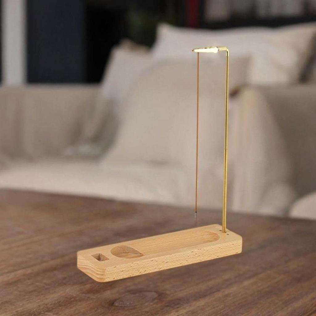 Wooden Incense Burner Holder Desktop Furnishings Table Centerpiece Multifunction Fragrances Diner Sage Holder Incense Burning