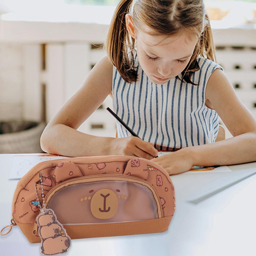 Desktop Storage Stationery Pencil Bag Large Capacity Multi Layer Pencil Pouch  Desktop Storage