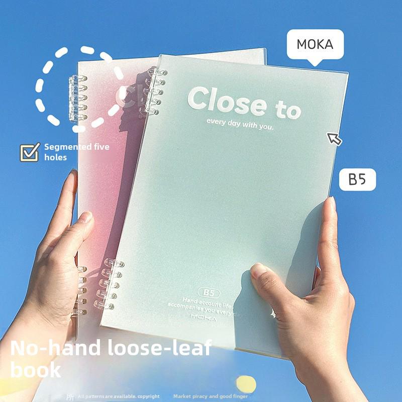Minimalist Detachable Student Notebook - Stylish Blush B5 Loose-leaf, No Coil