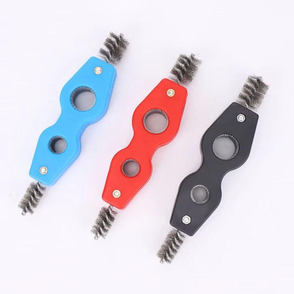 Double-headed Pipe Deburrer Inside Outside Wire Brush Copper Tube Polishing Tool PPR Pipe