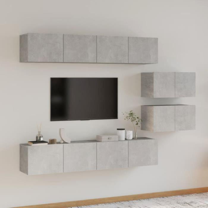 VidaXL TV Unit Set 6 Pcs Concrete Grey Engineered Wood 3114601