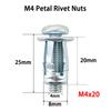 M4 M5 M6 M8 Petal Shape Metal Nut Expansion Screw Molly Jack Nuts Jacknut License Plate Fix Panel Clamp Lock Rivet Nut Rivetnut