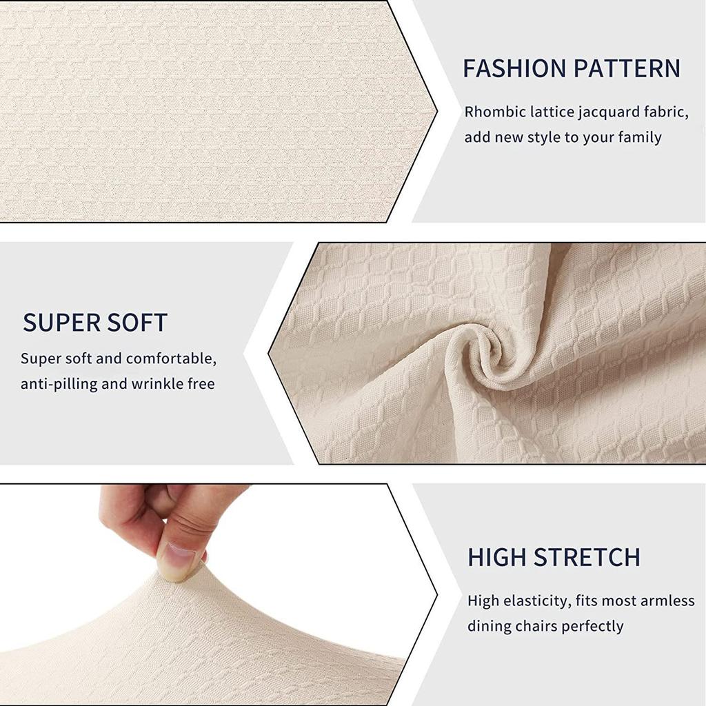 Universelle wasserdichte Sitzbezüge mit Kreuzjacquard-Muster für Stühle zu Hause, im Hotel und im Restaurant