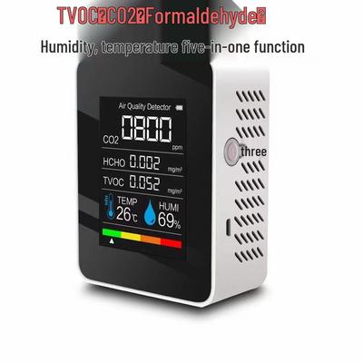 Portable Indoor Air Quality Detector: Infrared, Formaldehyde, TVOC, CO2, Thermometer & Hygrometer