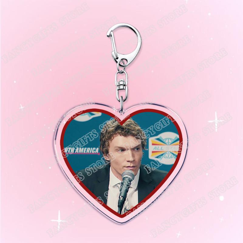 Heated Rivalry BL TV Show Heart Keychain for Accessories Shane Hollander Ilya Rozanov Love Keyring Jewelry Fans Friends Gifts