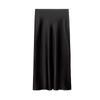 Spring New Arrival Fashion Style A- line High Waist Mid-Length Skirt Silk Satin Texture Midi Skirt Skirt 8338537