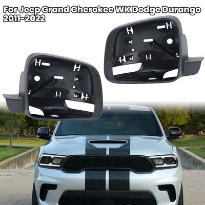 Rearview Mirror Frame For Jeep Grand Cherokee WK Dodge Durango 2011- Texture Black Rearview Mirror Frame Car Accessories