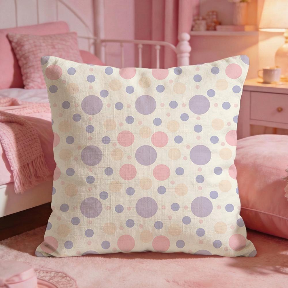 Patternpolka dotS Cushion Cover Premium Comfort Reversible Pillow Cove Two in One Design for Any Room Car Interior