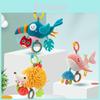 Baby Sharks Birds Plush Musical Rattle Toy With Hanging Clip For Infant Sensory Development