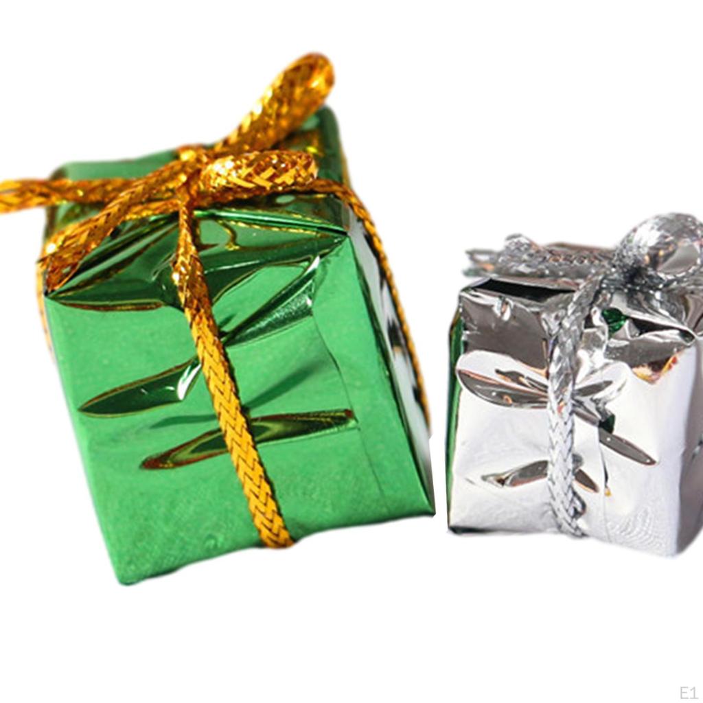 2 Mini Dollhouse Ornaments Boxes, Christmas Tree Hanging Decorations, Party Favors