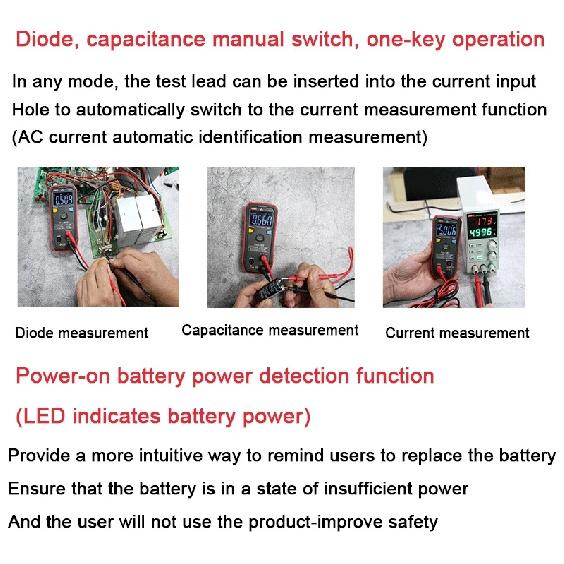 UNI-T UT123 UT123D Smart Multimeter Digital Professional Electric Tester Voltage Resistance Continuity NCV Electrician Meter