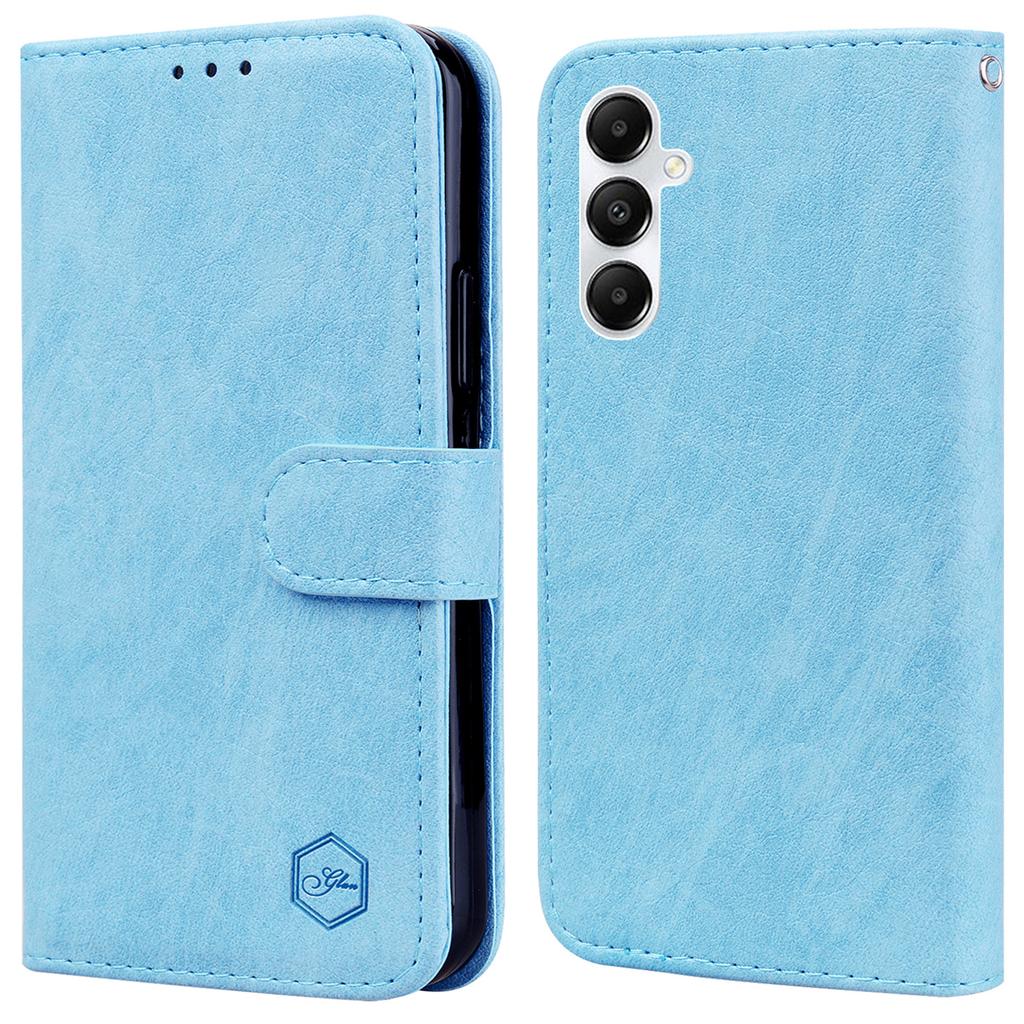 Für Samsung Galaxy A35 5G Handyhülle PU-Leder+TPU Sturzsichere Brieftaschenhülle