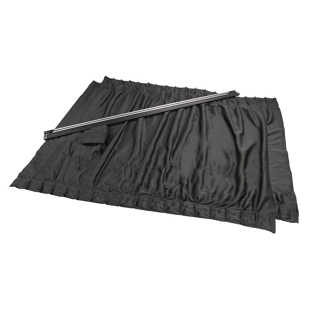 Tsuchiya Yac Car Interior Accessories Sunshade Curtain Side Curtain Stretch Wide 2 BK L Size L-612