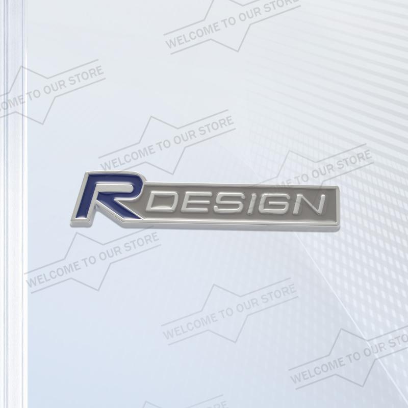 Car Styling Body Trunk 3D Metal R Design Emblem Grille Badge Stickers Decal For Volvo S60 S80 S90 XC90 XC60 XC40 V50 V70 V60 S40