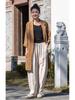 Women's Vintage Cotton-Linen Loose Lapel Shirt - Artistic Casual Style