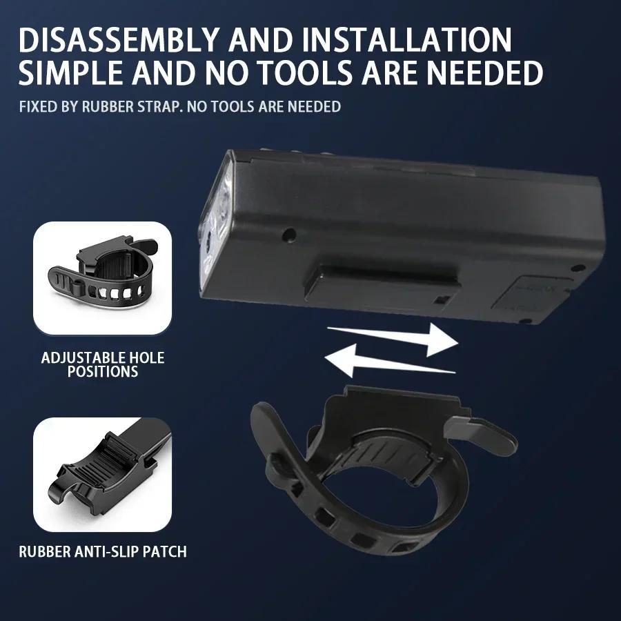 powerful Bicycle Front Light Bright Bike Led Flashlight Intelligent Light Sensor USB Rechargeable MTB Bike Lamp Cycling lantern