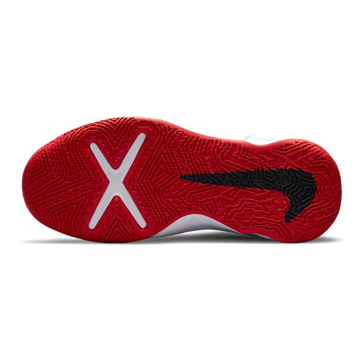 Nike Team Hustle D10 GS University Red Kinder-Sneaker Weiß Schwarz CW6735-600