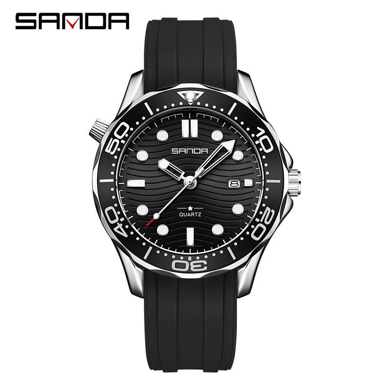 SANDA Men s Fashion Quartz Watch with Calendar - Popular on Douyin Live
