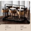 BeiYiPin New Chinese Style Heat-Resistant Glass Drinking Cup Set