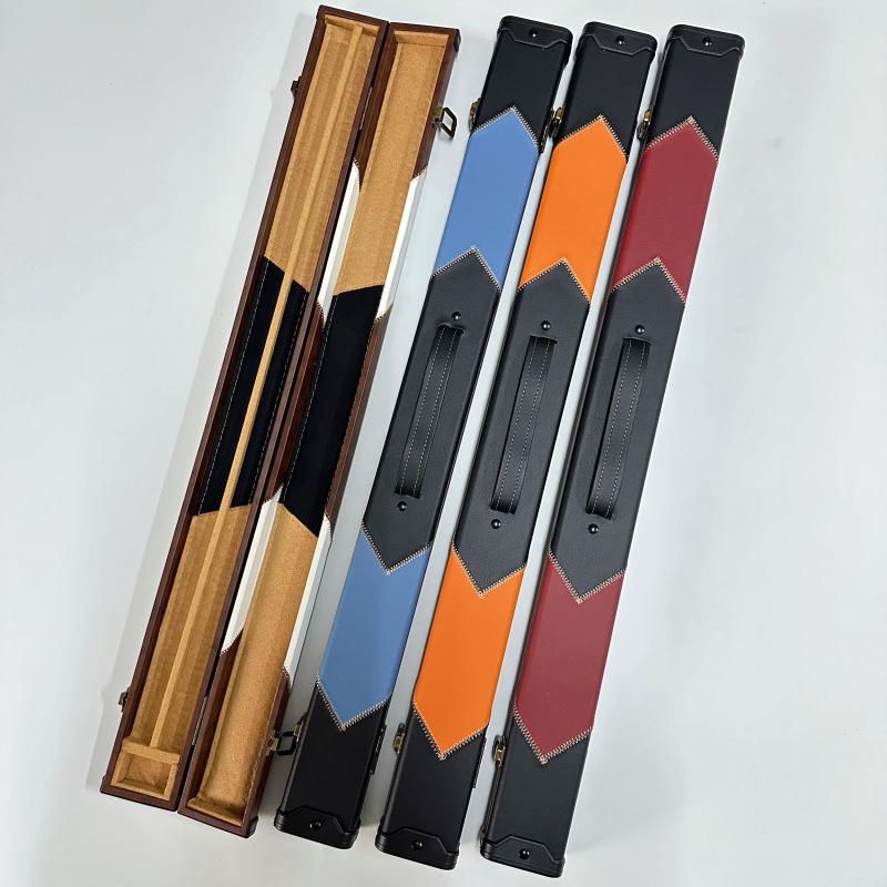 Billiard Cue Case 1/2 Cue Box Nine Ball Pool Cue Bag with Big Head Compartment