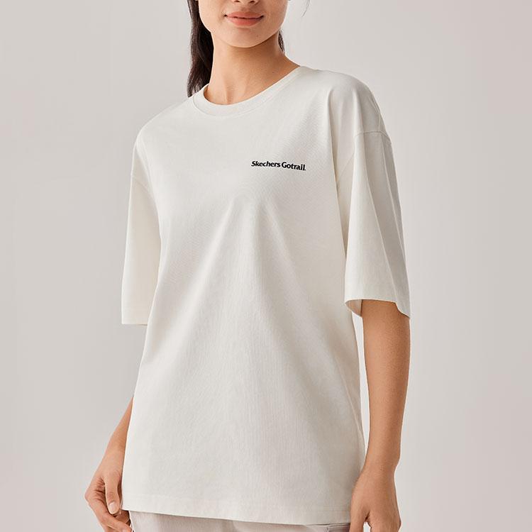 Skechers T Shirt Unisex Marshmallow White P125U027-0074