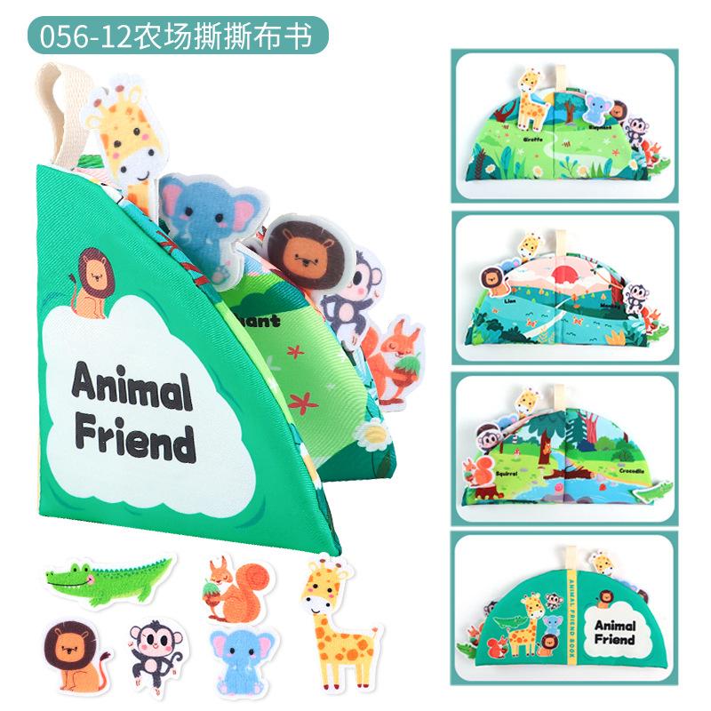 Source 21 0-3 Year Old Baby Cloth Book Animal Tail Cloth Book Early Education Fun Mirror Desk Calendar Cloth Book Toy