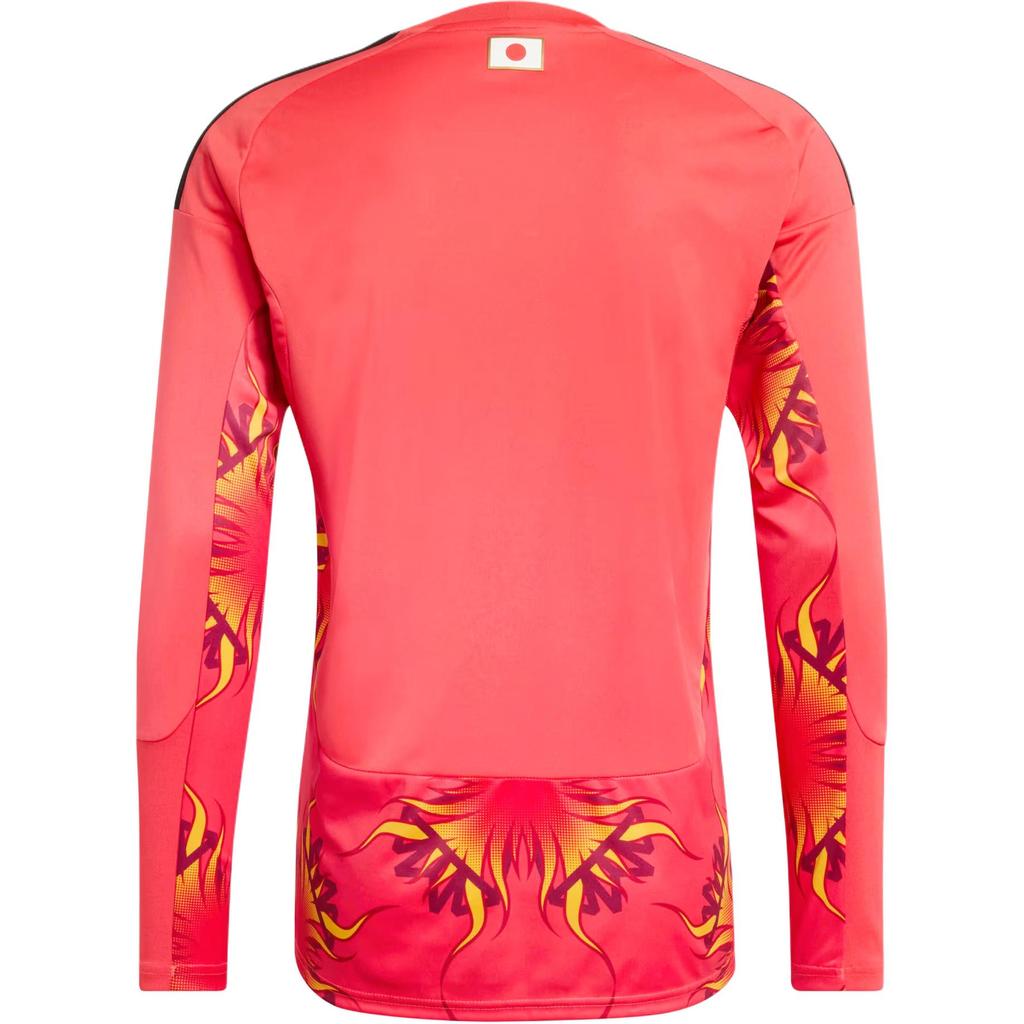 Adidas Japan 26 Home Goalkeeper Jersey Long Sleeve Semi Lucid Red Men Tops KA9649