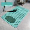 Non-Slip PVC Bath Mat with Massage Buttons - Light Blue & Multi-Color Polka Dot Pattern, Rectangular Shower and Bathroom Safety Mat, Bath Accessories